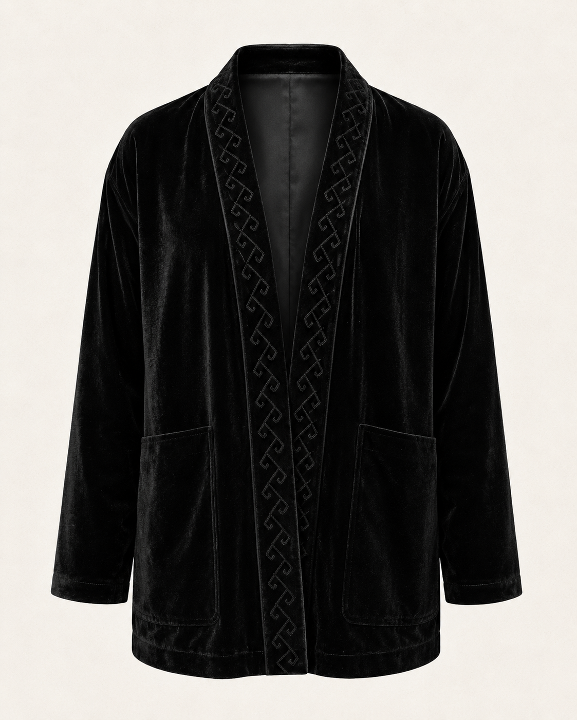 Казахская мужская шапан arlan черный DALA